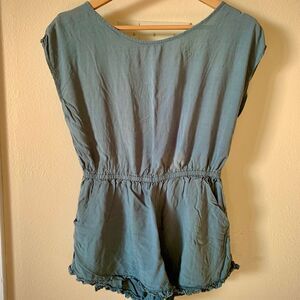 Cookies Green Romper with Pockets Large